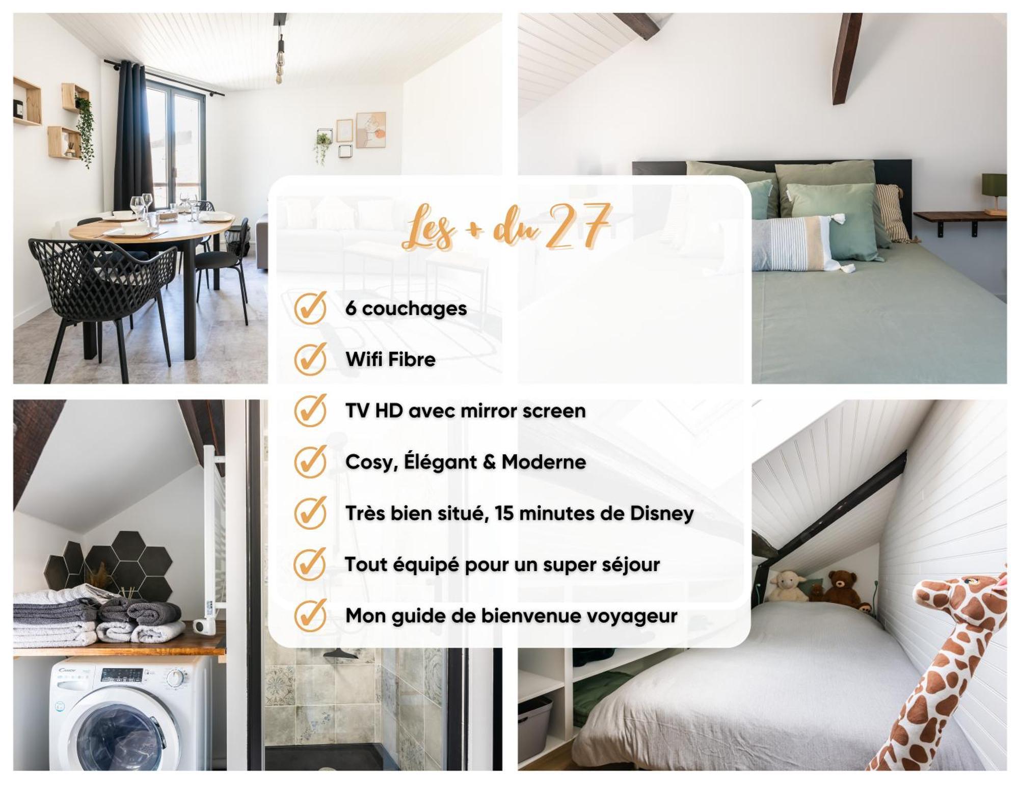 Le 27 - Appartement Cosy - Disney 15Min Crecy-la-Chapelle Exteriér fotografie